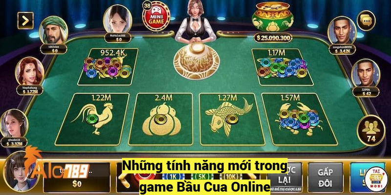 Những tính năng mới trong game Bầu Cua Online